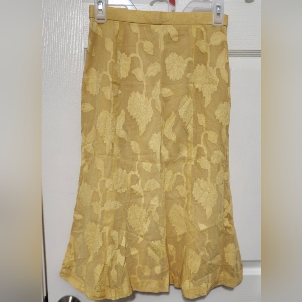Floral Yellow Skirt